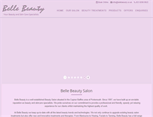 Tablet Screenshot of bellebeauty.co.uk